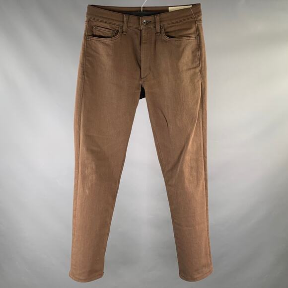 RAG & BONE Size 30 Brown Twill Cotton Blend Straight Five Pockets Jeans